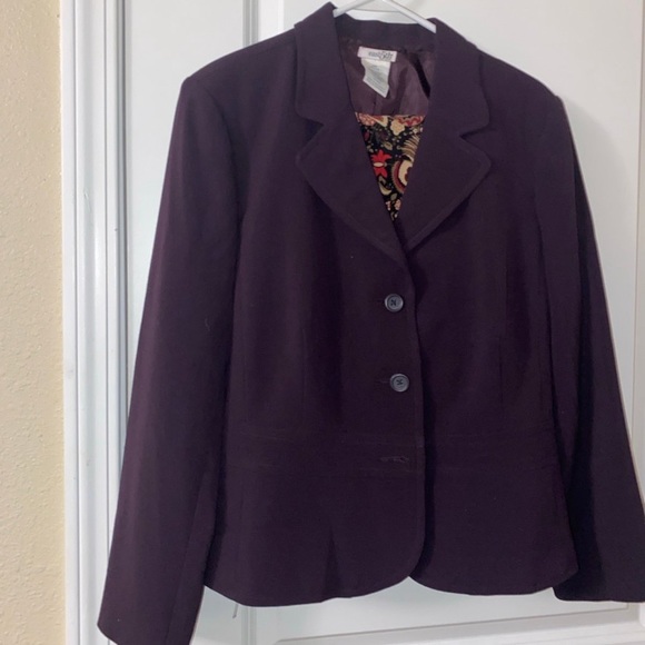 Briggs New York Jackets & Blazers - Purple blazer and floral pencil skirt